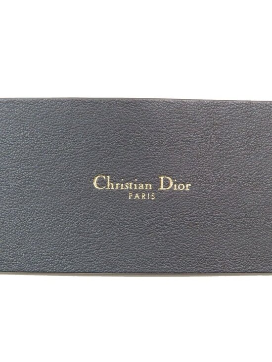 Dior D Buckle Quake Leather Waist Mark Belt 75 Black Gold main image 7